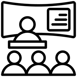 Training and workshops service icon